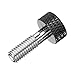 HARFINGTON Spring Plunger with Knurled Handle M6x1 Pin Dia. 3mm Retractable Quick Release Pins Stainless Steel Lock Out Type Index Plunger for Industrial Equipment, Black