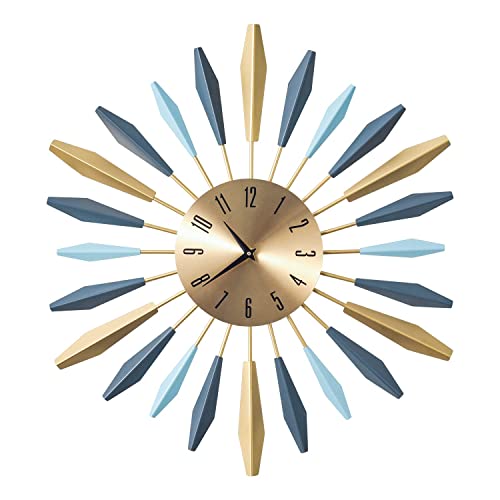 Horloges murales de salon colorées 55 cm grande horloge vintage en métal