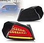 VLAND LED Smoked Tail Lights Compatible For [ Subaru WRX 2015-2021 Subaru WRX STI ] With Sequential Turn Signal Rear Lamps Assembly, YAB-WRX-0286S, Driver & Passenger Side, Set