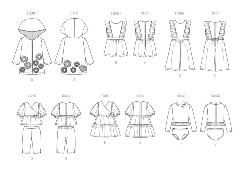 McCall's M8309OS 18" Doll Clothes Sewing Pattern Kit, Code M8309, One Size