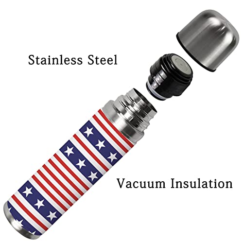 Colourlife Insulated Mug Stainless Steel Water Bottle Stars And Stripes Pattern Vacuum Cup Travel Mug For School Office #TOP3