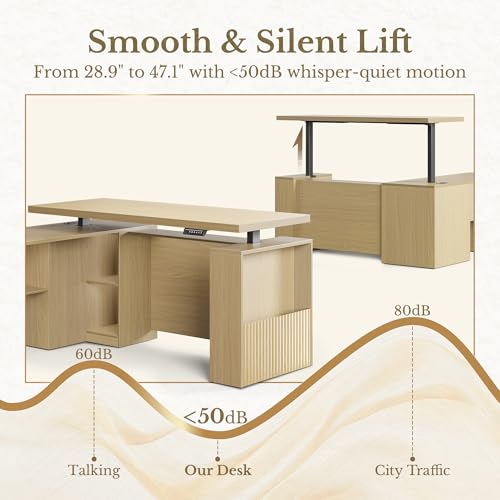 L shaped executive office desk