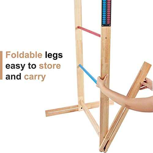 Apudarmis Ladder Toss Game Set, 48X28In Pine Wooden Golf Ladder Lawn Game With 6 Bolos Balls And Carrying Case - Outdoor Backyard Game For Teens Adults Family #TOP2