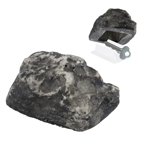 Joyan Key Safe Rock Imitation Stone with Secret Compartment Outdoor Garden Key Hider Resin Key Storage Box Key Hider Stone for Outdoor Garden, Geocaching, Yard