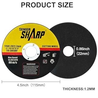 URAQT Dischi da Taglio 115mm Ferro Metallo Acciaio INOX per Smerigliatrice Angolare,12PCS dischi per smerigliatrice angolare per metallo,115*1.2mm Disco da Taglio in Metallos per metallos,pietra,legno