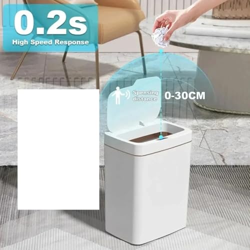 Papelera inteligente para baño y espacios estrechos con sensor de movimiento 5