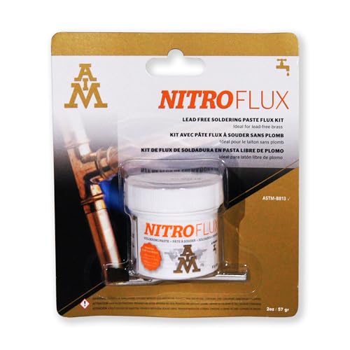Image of AIM Nitroflux Solder Paste Flux Kit with brush for Plumbing and General Purposes (57g / 2oz)