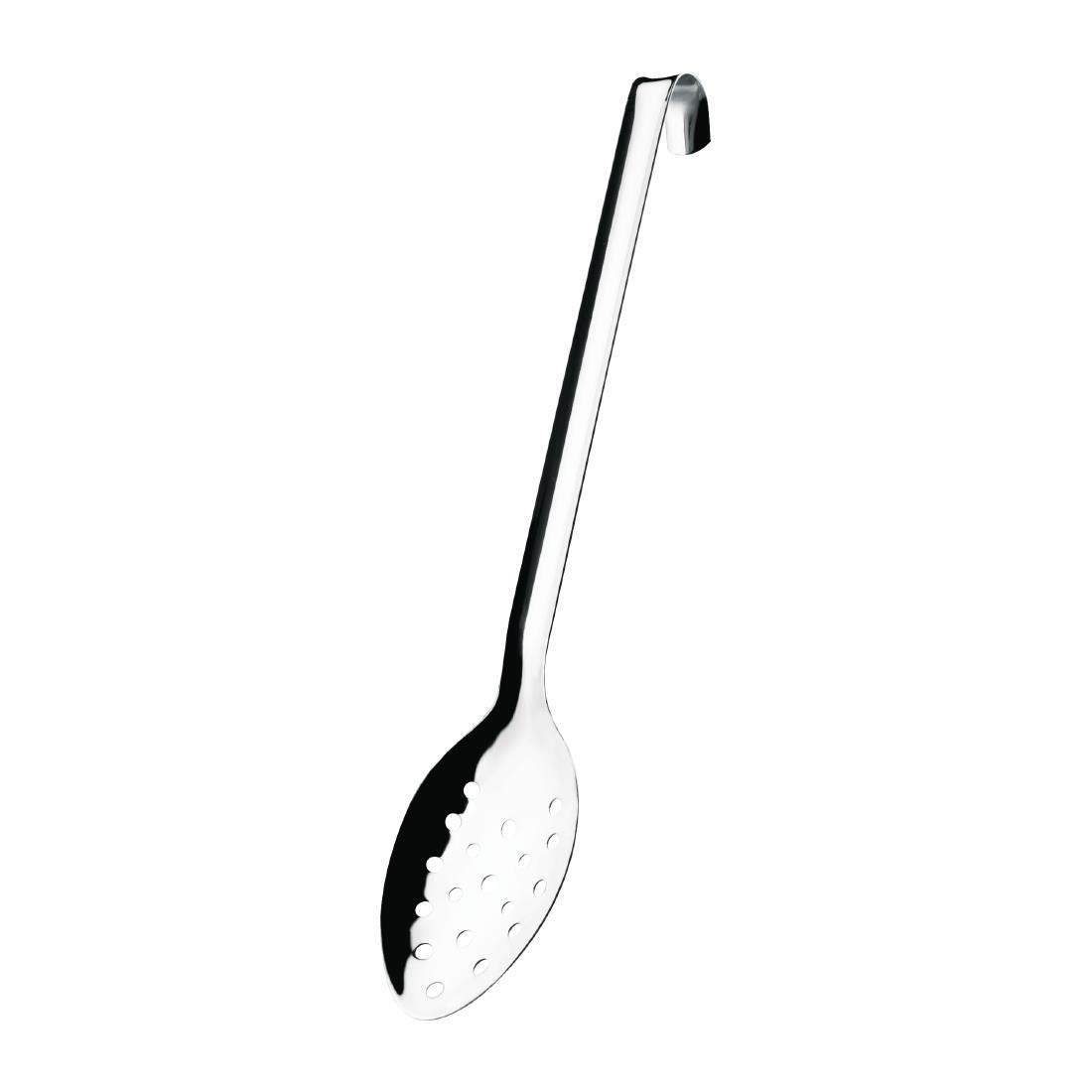 Vogue Silver Perforated Spoon With Hook 14"