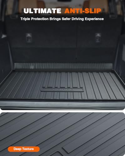 Image of Cargo Liner for 2021-2026 Ford Bronco 4-Door, Custom Fit TPE Trunk Mat, All-Weather Rear Cargo Mat with Raised Edges, Black, Not for Bronco Sport or 2-Door