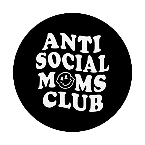 Anti Social Mom Club, Antisocial Mom Life PopSockets Swappable PopGrip, Black - Image 3