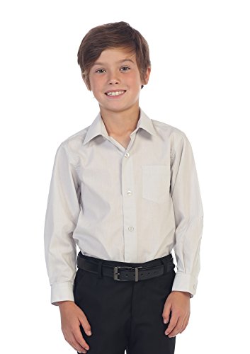 Image of Gioberti Boys Long Sleeve Solid Dress Shirt