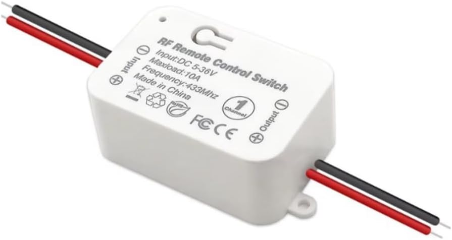 433Mhz Wireless Remote Control Switch DC 6V 12V 24V 30V 36V 10A Mini Relay Receiver for Pumps Light LED Fan