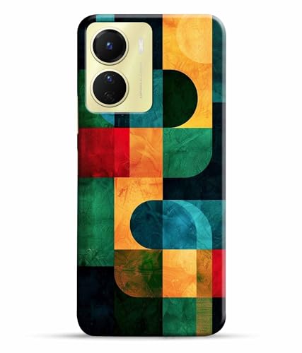 Image of Pattern Colorful Printed Hard Back Case Cover & Compatible for Vivo Y16 | V2204 | V2214 (Multicolor) - D1812