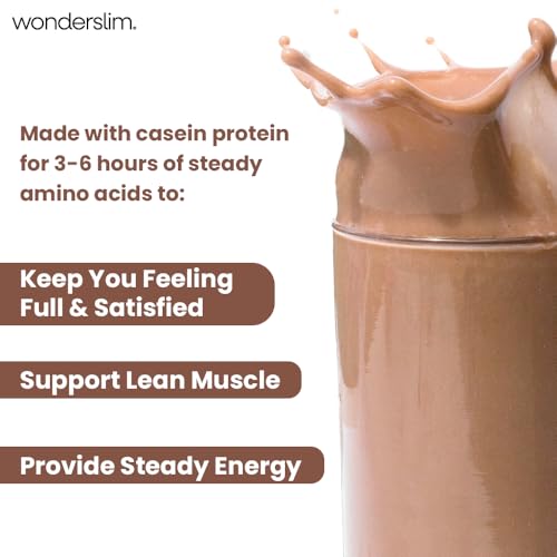 WonderSlim Meal Replacement Shake, Chocolate Cream, 15g Protein, 24 Vitamins & Minerals, Gluten Free (7ct)