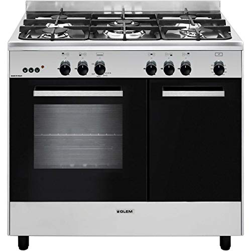 Glem - Cuisinière Gaz Centre de Cuisson 90cm Butanette Catalyse ALPHA GLEM GA96PCGIX
