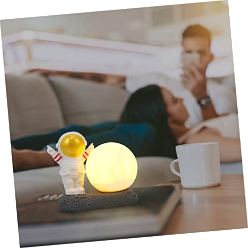 Zerodeko 1 Peça Ornamento De Luz De Astronauta LED Luz Noturna Em Miniatura Ornamento De Lâmpada De