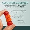 Maxi Health 1mg Melatonin Gummies Kids Melatonin Chewables with Natural Cherry & Orange Flavor Adult and Baby Sleep Help Supplement to Support Restful Nights (60 Count)