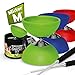 Mister M | Einsteigerfreundliches Diabolo-Jonglierset | Grünes Diabolo mit Fester Achse | Hochwertige Aluminiumstäbe | Mit Ersatzschnur | Inkl. App und Video-Tutorials zum Erlernen der Jonglierkunst