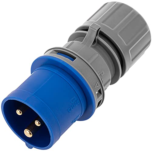 BeMatik Base de enchufe industrial CETAC macho 2P+T 16A 250V IP44 aérea