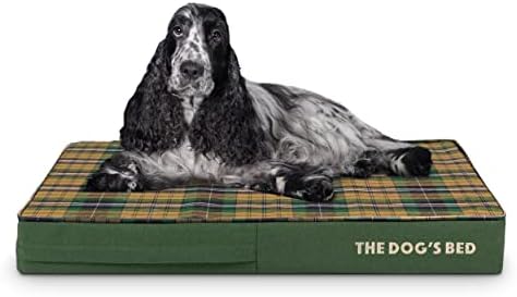 The Dogs Bed Orthopaedic Dog Bed Large Grey Plush 101x64x15cm, Waterproof Memory Foam Dog Bed