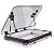 RV Roof Window, Caravan Skylight Trailer Roof Window Hatch with LED Light, RV Roof Vent Kit with White Net and Sunshade, 70° Opening Angle Clamping Installation Hole Size 27.6x19.7in/700x500mm