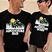 PNORATM Adventure Dad Baby Matching Shirt:Dad's Adventure Buddy Print Tshirt Father Son Daughter Camping Hiking Outing Tee Black
