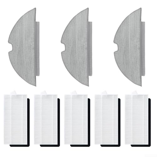 5pcs Filters With 3pcs Mop Cloths For Replacement Kit Accessories Vacuum Cleaner Mop Cloths Accessories