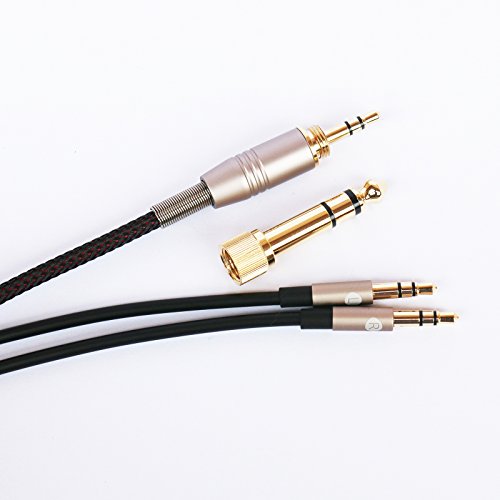 NEW NEOMUSICIA Replacement Cable Compatible with Hifiman HE4XX, HE-400i (The Latest Version with Both 3.5mm Plug) Headphones 3.5mm & 6.35mm to Dual 3.5mm Jack Male Cord 3m/9.9ft