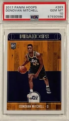 2017-18 Panini Hoops Basketball Donovan Mitchell Graded PSA 10 Gem Mint Rookie Card #263