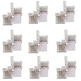 LINGLING 15 Pcs 5 Pin Connector L Shape RGBW LED Strip Light for 12 mm Wide 5050 and 3528 LED Indoor