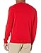 Lacoste Men's Monochrome Cotton V-Neck Sweater, Red, X-Large