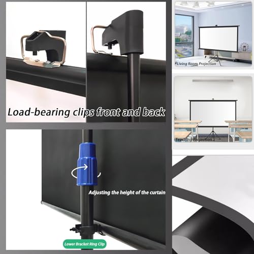 Pantalla de proyector portátil 60" con trípode ajustable miniatura 3