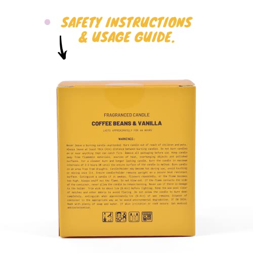 Coffee Beans & Vanilla, Premium Scented Candles, Non Toxic, 46H Burn, 8.1Oz Soy Wax, Aromatherapy, Strong And Long Lasting Jar Candle For Home, Gifts For Women And Men, Spring Candle, Velas Aromaticas #TOP7