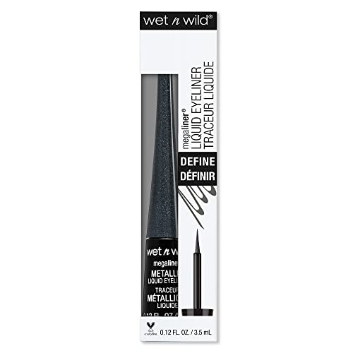 Wet N Wild Megaliner Metallic Liquid Eyeliner Black Cosmic Black #TOP1