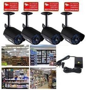 VideoSecu 4 Channel PCI DVR Video Capture Card Digital Video Record CCTV Home Security Surveillance System Including 4 of IR Day Night Vision Security Cameras with Power Supply WAF