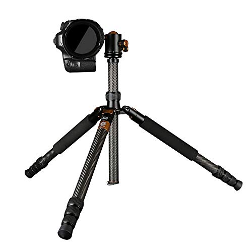 QIXI Außenkamerastativ, 4-teiliges Carbon Traveller Kamerastativ mit Einbeinstativ und 360 ° Panoramakugelkopf für… – Bild 7