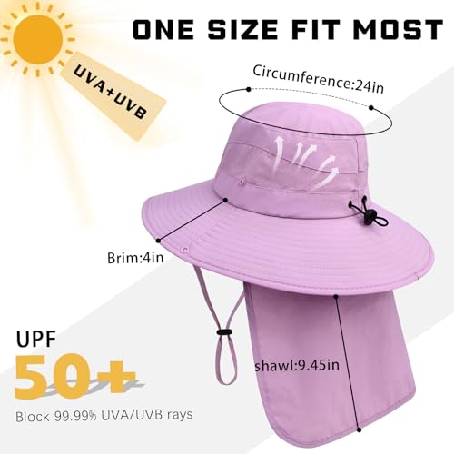 Image of Sun Hats for Men Women, UPF 50+ Protection Fishing Hat with Neck Flap