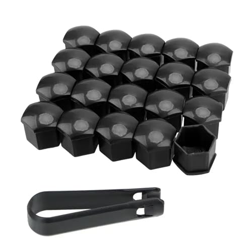 Cubre tuercas de 17mm negro para proteger los tornillos de llanta de coche