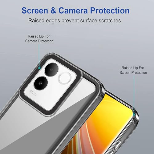 Image of amazon basics Back Case Cover for Vivo T2 Pro 5G (TPU + PC Translucent Black)