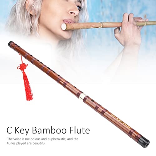 Dizi Instrument, ohne Risse Gerade glänzende C-Ton Bambusflöte Flöte Set mit chinesischer Knotenflötenbox für Leistung für die Klassenprüfung für Anfänger