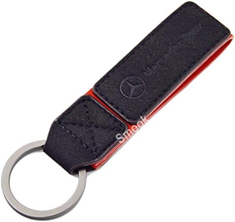 Luxury 2 Layer Real Nubuck Leather Key Chain Ring for Mercedes Benz C G C300 GLC S550