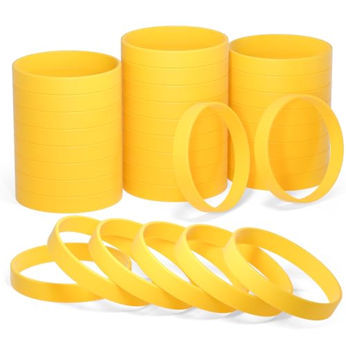 Bracelets en silicone de couleur unie élastiques et résistants pour fêtes