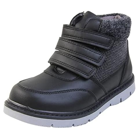 Skyrocket Boys Boots - Warm Boys Shoes Winter Boots With Memory Foam - Childs and Toddler Boots Ankle Boots Black or Tan Brown Shoe Young Child Black Size 9 UK Cover