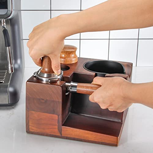 FZYE Estación de apisonamiento de café expreso, Caja de Golpe de café expreso, Soporte de apisonamiento de café con Base… - Imagen 4