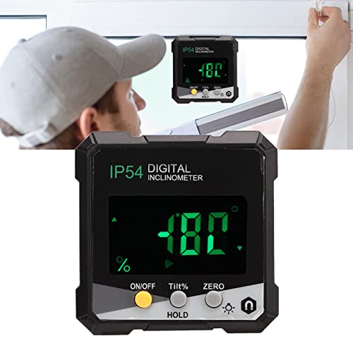 Inclinómetro digital con pantalla LCD y base magnética miniatura 2