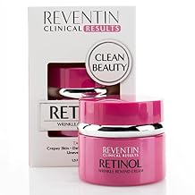 Reventin Clinical Results Retinol Wrinkle Rewind Anti Aging Face Lotion Moisturizer For Wrinkles, Age Spots, Dry Skin - Retinol Night Cream with Aloe Vera, Vitamin E, Niacinamide, 1.5 Fl Oz