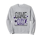 Photo Gallery game day calcio stagione mamma retro viola & nero a scacchi felpa Photo Gallery game day calcio stagione mamma retro viola & nero a scacchi felpa