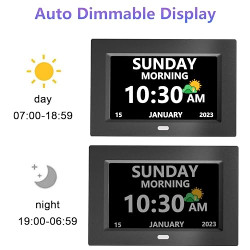Mrchydz MRCHYDZ003A 7 Inch Clock With Day And Date thumb #5
