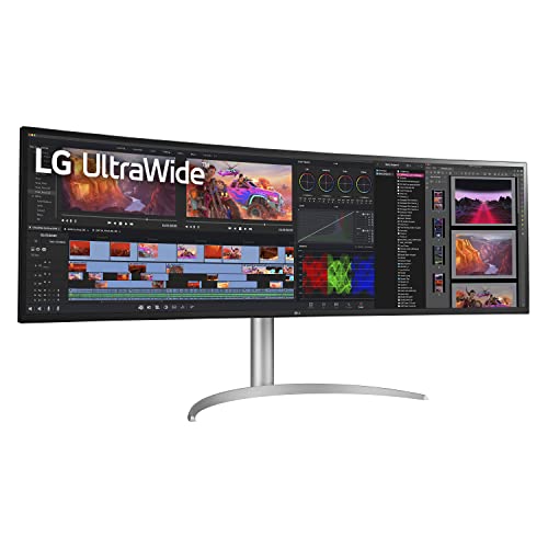 Lg 49Wq95C-W 49 Inch 32:9 Curved Ultrawide Dqhd (5120 X 1440) Nano Ips Monitor, Nvidia® G-Sync® Compatible & Amd Freesync™ Premium Pro, Hdmi 2.1 & Usb Type-C (90W Pd), Tilt/Height/Swivel Adjustable #TOP7