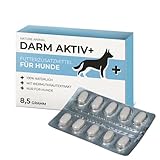 Nature Animal® Darm Aktiv+ Probiotika Hund – Unterstützung der Darmsanierung & Verdauung - Darmflora aufbauen - sanft bei Sodbrennen - Ergänzungsfuttermittel für Hunde, gesund und getreidefrei